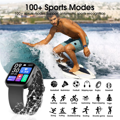 Doosl Smart Watch, IP68 Waterproof, Activity Tracker Pedometer, Smartwatch Compatible with IOS Android