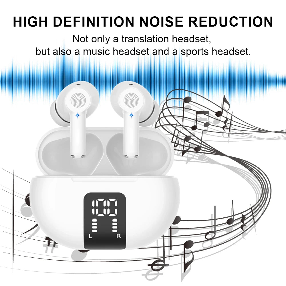 M10 Translation Earphones 144 Languages Instant Translated Smart Voice Translator Wireless Bluetooth Travel Translator Headset