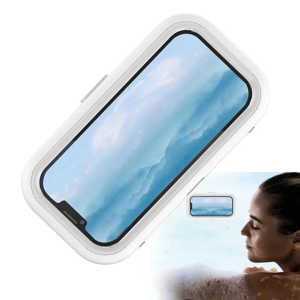 Shower Phone Holder Rotatable Adhesive Phone Stand Case Bathroom Must Haves for Watching TV Listening to Music Shower Gadgets