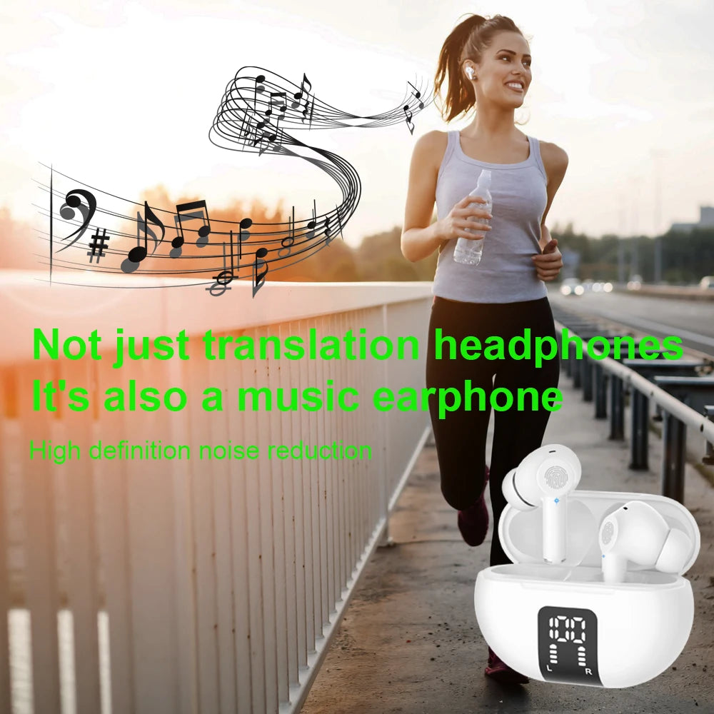 M10 Translation Earphones 144 Languages Instant Translated Smart Voice Translator Wireless Bluetooth Travel Translator Headset