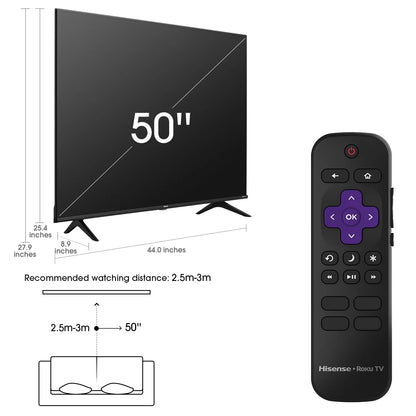 50" Class 4K UHD LED LCD Roku Smart TV HDR R6 Series 50R6E3