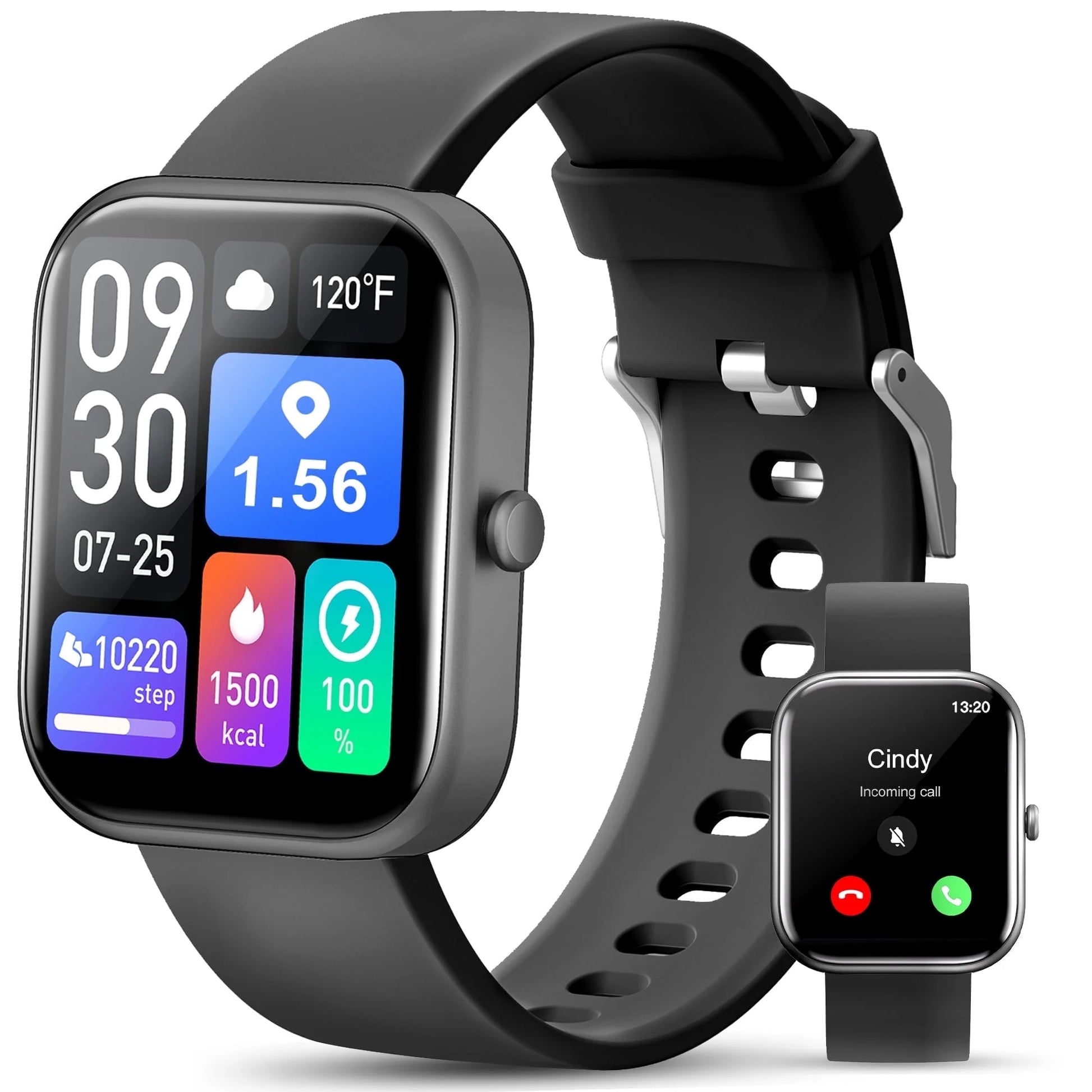 Doosl Smart Watch, IP68 Waterproof, Activity Tracker Pedometer, Smartwatch Compatible with IOS Android