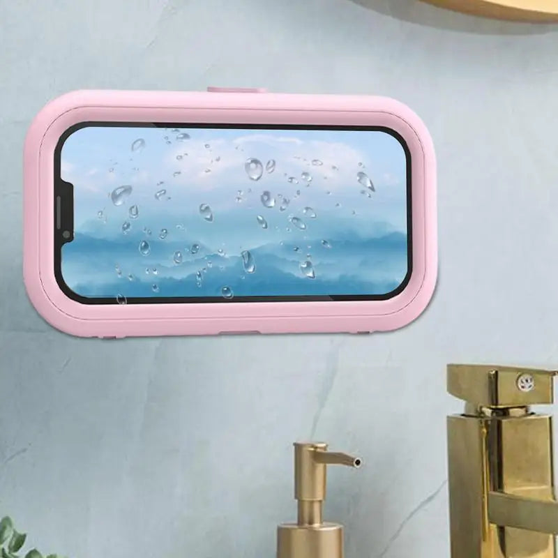 Shower Phone Holder Rotatable Adhesive Phone Stand Case Bathroom Must Haves for Watching TV Listening to Music Shower Gadgets